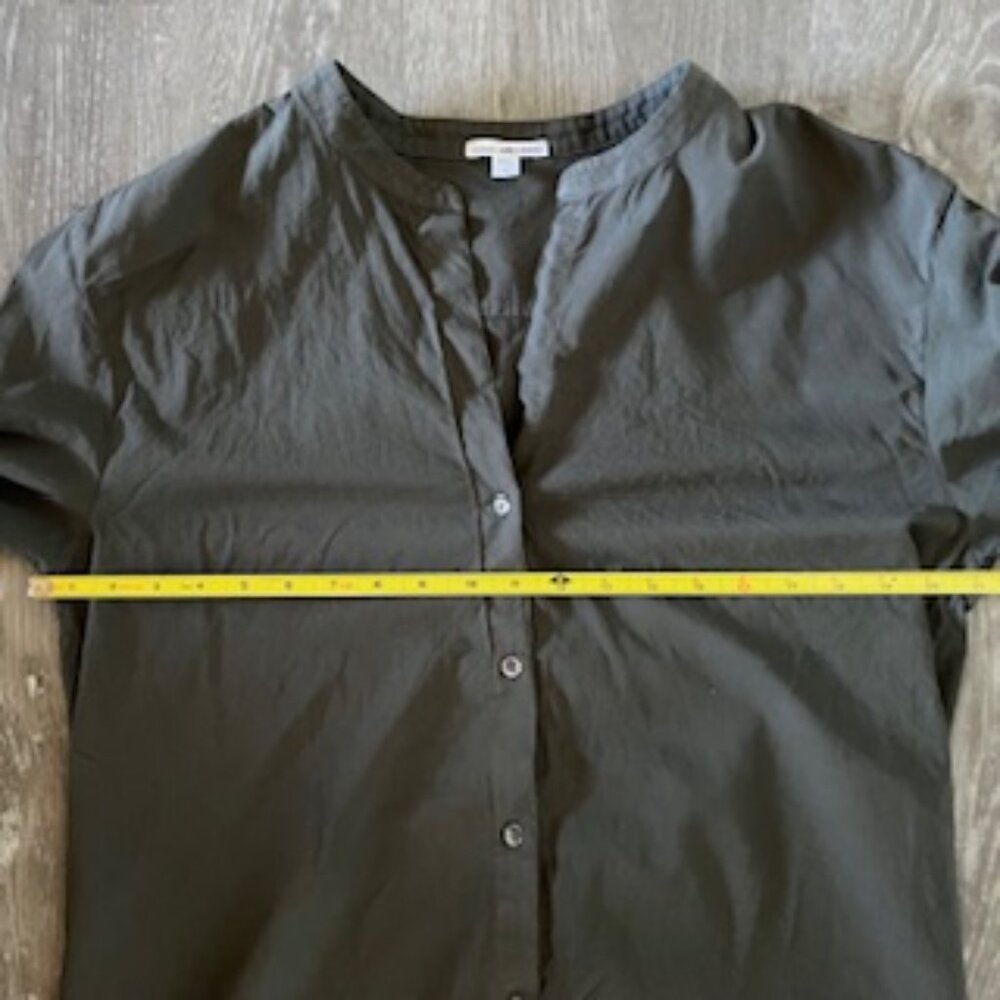 James Perse Split Mandarin Collar Button-Down Cot… - image 4